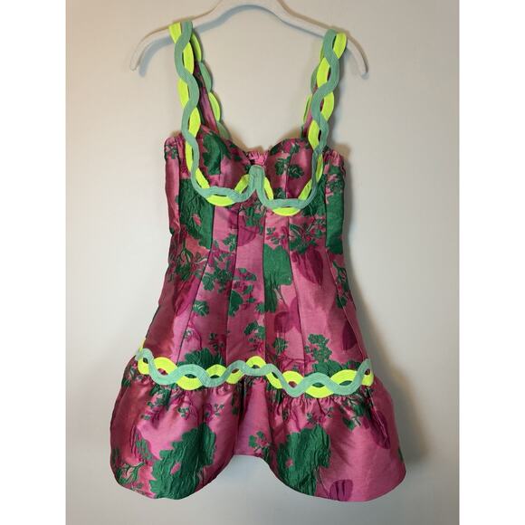 Celia B Rosso Dress Pink Sleeveless Women's Size Small NWT $370 - Picture 2 of 16